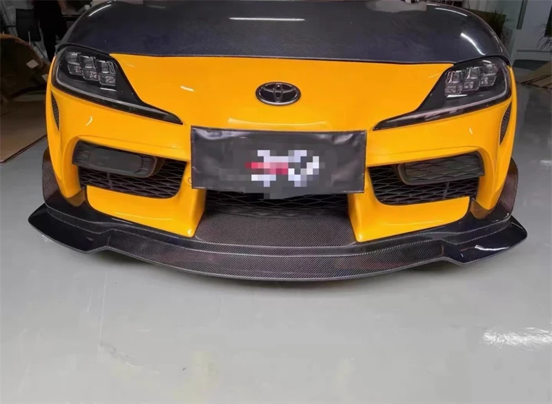 لتويوتا سوبرا A90 A91 ReaI ألياف الكربون الجافة المصد الأمامي الشفة المفسد كيت