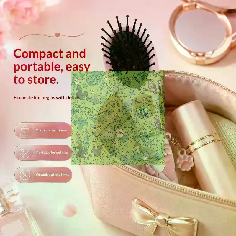 Refillable 2in1 Spray Misting Hair Brush With Cat Paw Pendant Water Mist Spray Anti-static Smooth Hair Styling Tool Women