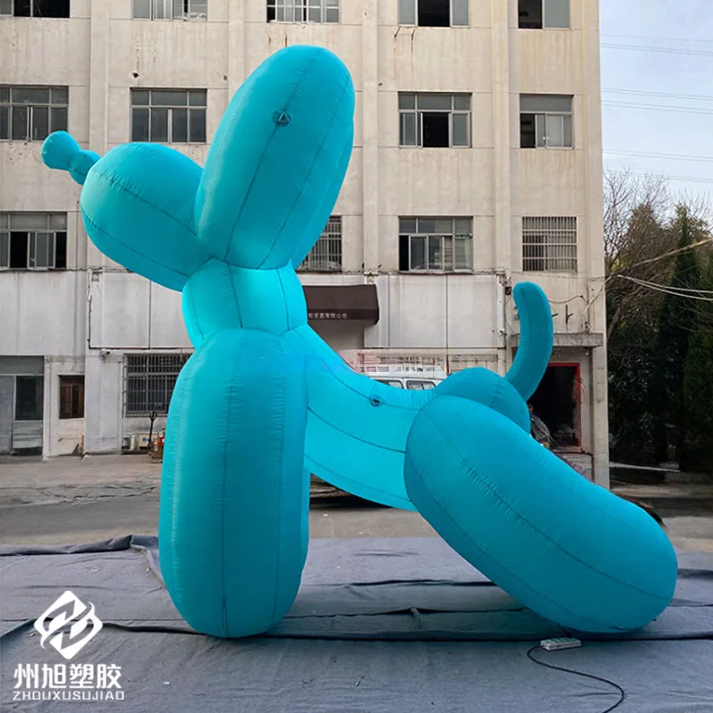 كلاب قابلة للنفخ، نماذج هوائية على شكل حيوانات مع منفاخات، مركز تسوق خارجي ودعائم تزيين نشاط مربع