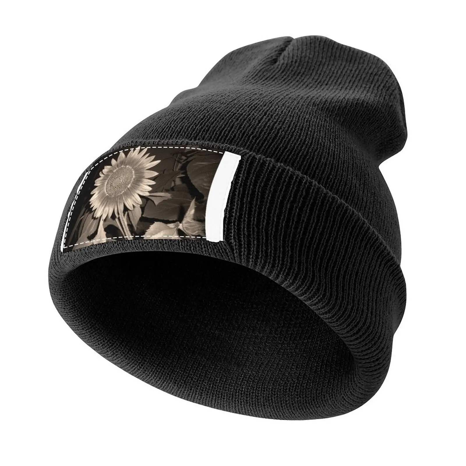 

Sunflower at Night Knitted Cap Bobble Hat Military Tactical Cap For Girls Men's