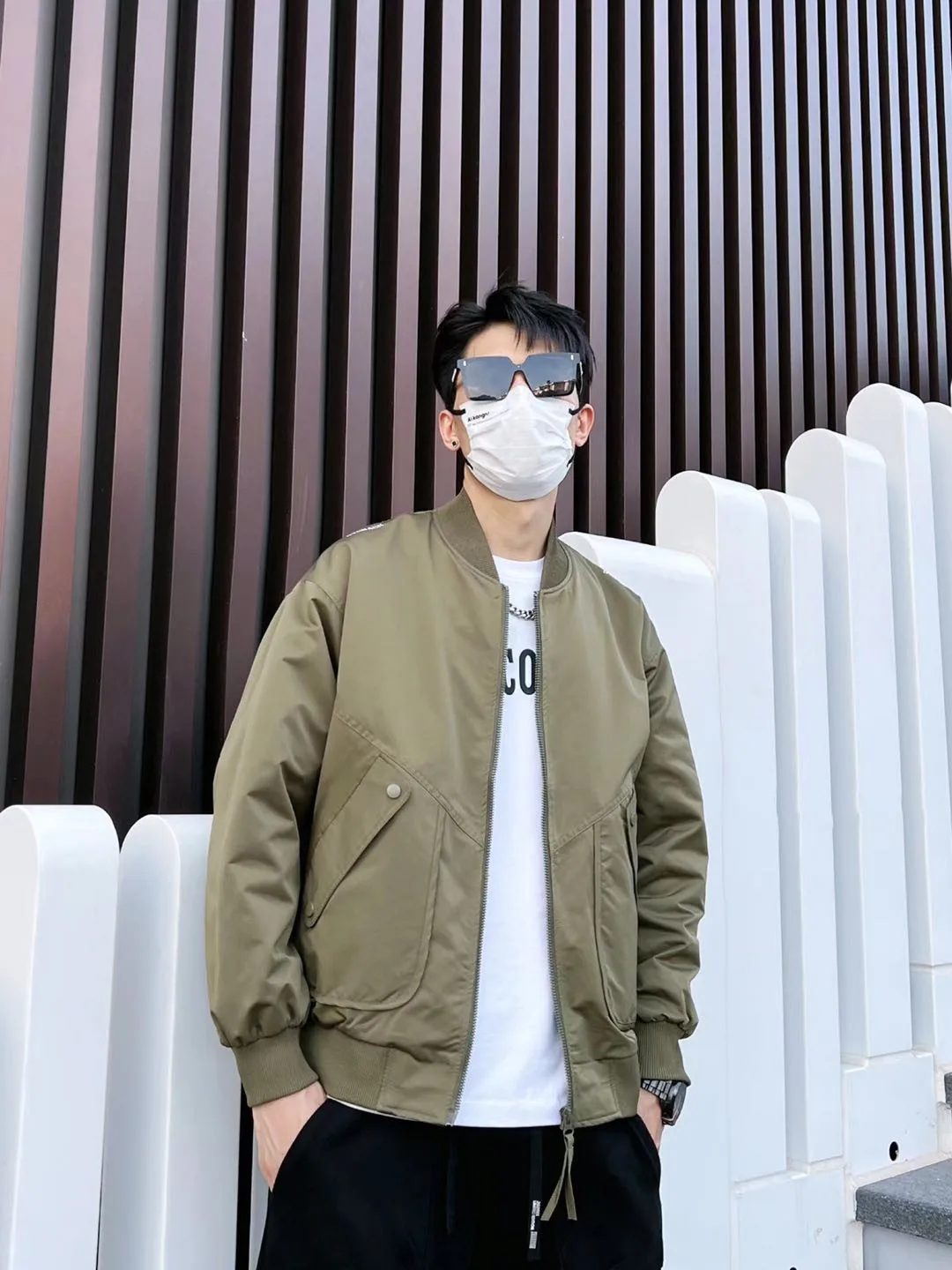 

Men's Baseball Jaet 2025 Spring Autumn Faion Casual Cool Pilot Coat Outerwear Stand Fit Long Sve Youth ular