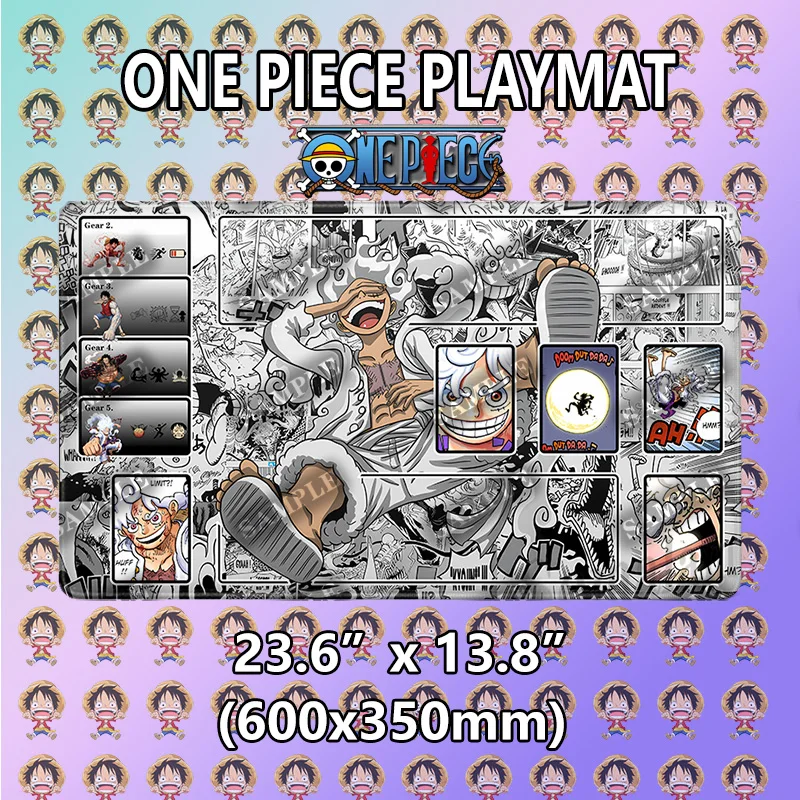 Einteilige TCG OPCG Kartenspiel-Spielmatte 60x35cm Brettspiel-Mauspad Große Gaming-Tastaturmatte Gamer Schreibtischunterlage Anime PC Teppich Mausmatte