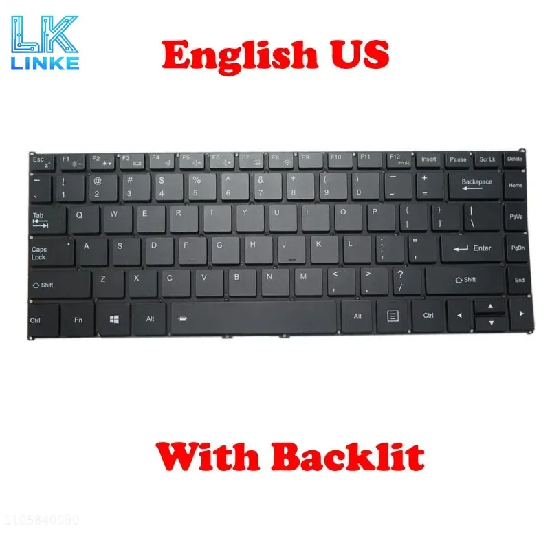 DOK-V6307A English US Keyboard D0K-V6307A French FR Thailand TI Black New