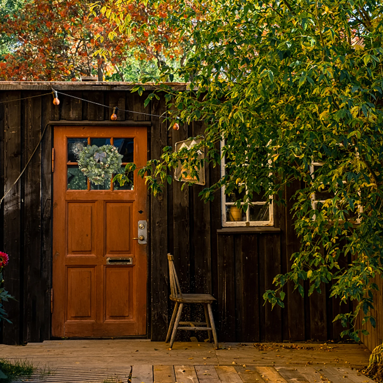 

Artificial Door Wreath Wedding Decorations Fake Flower Hanging Decor Creative Wreath Realistic Appearance Long Life