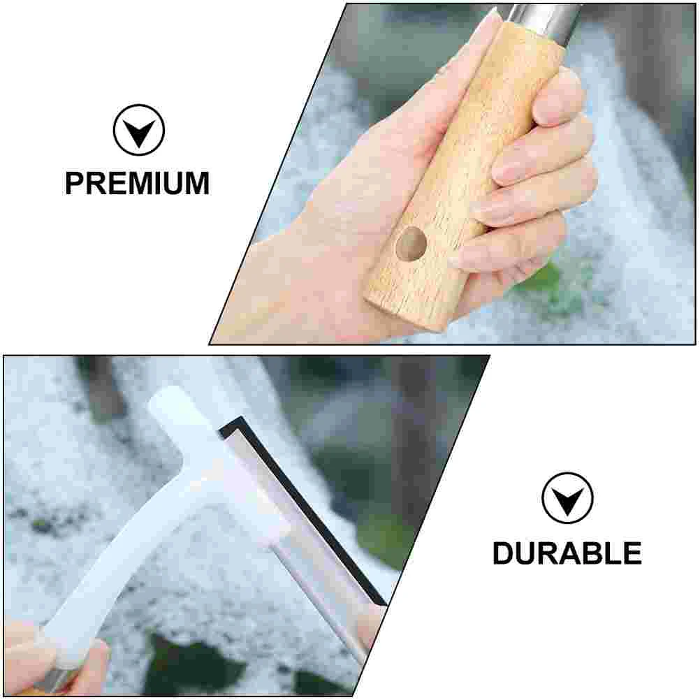 Glass Wiper Window Cleaner Household Window Cleaning Tool Glass Cleaner Squeegee Windows Wood Rubber Handle Accessory