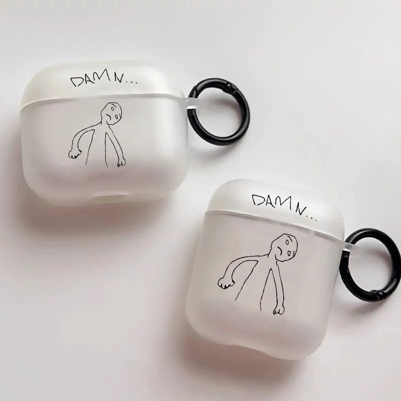 Забавный простой чехол-линейка для AirPods Pro 3 2025, AirPods 2, 3, 4, Pro, беспроводных наушников, креативный простой чехол-линейка для Air Pods 3-го и 4-го поколения