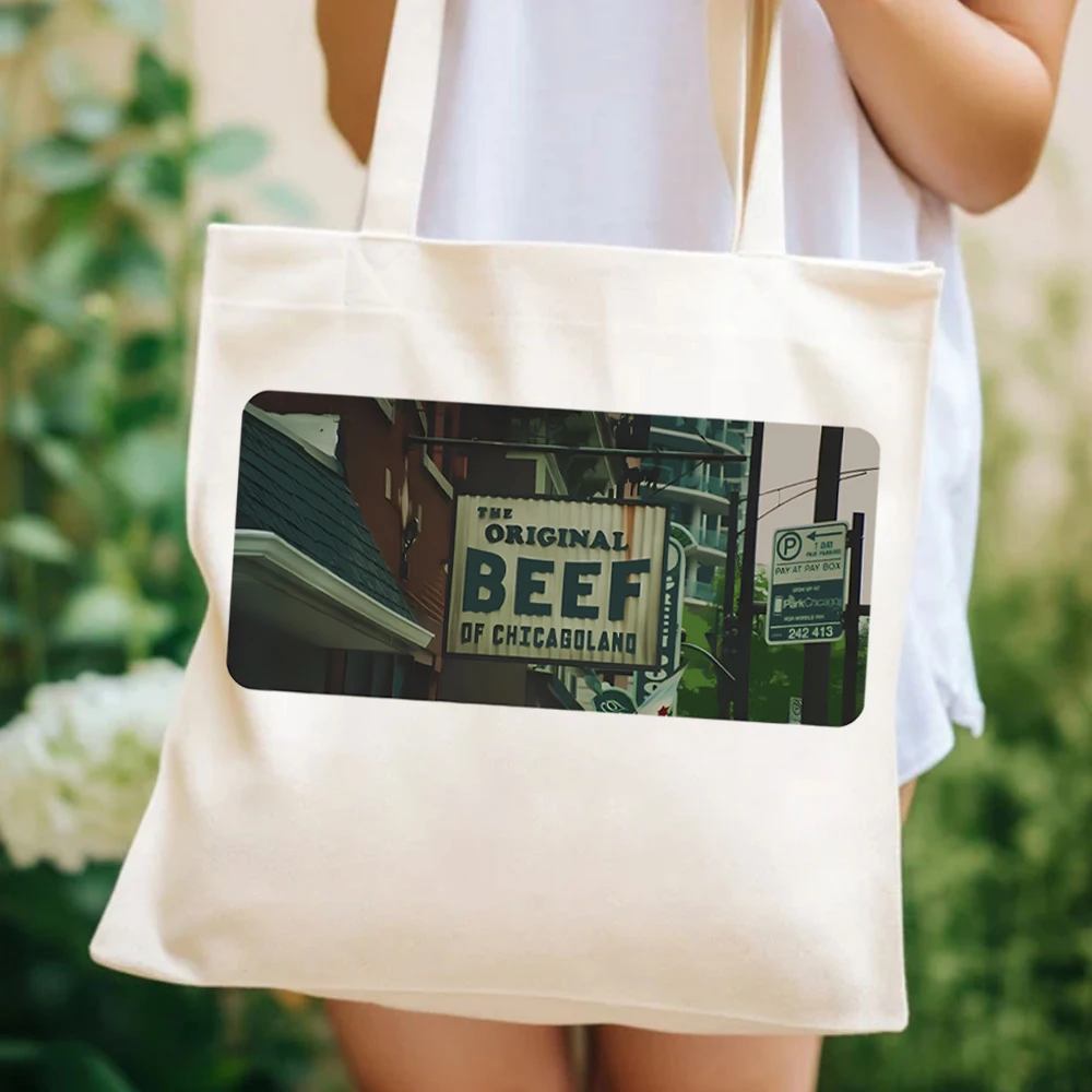 Die Bären-TV-Show-Taschen Hommage Damen handtasche Original Rindfleisch von Chicago land Restaurants Outdoor-Logo Zeichen Grafik taschen für Frauen