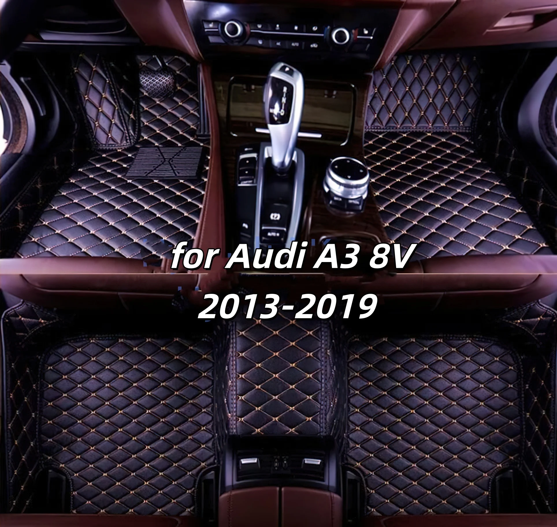 

Аксессуары, автомобильные кожаные коврики для Audi A3 8V 2013-2019, автомобильные коврики на заказ, коврики для ног автомобиля, коврики