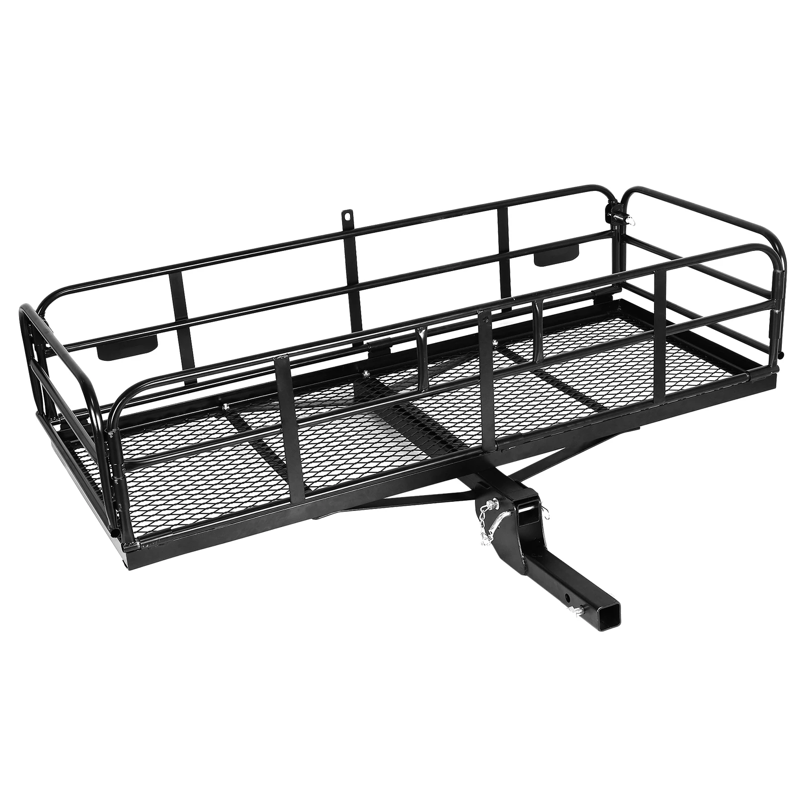 

Hitch Cargo Carrier Folding Cargo Rack Rear Luggage Basket 500 LBS Capacity with Hitch Stabilizer for SUV Pickup Truck Trailer
