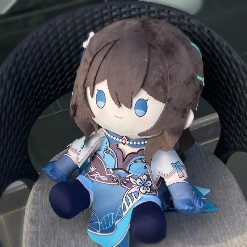 

Game Honkai Impact 3 Ruan Mei Sitting Posture Plush Doll Cartoon Dress Up Cotton Stuffed Plushie Pillow Toy Gift