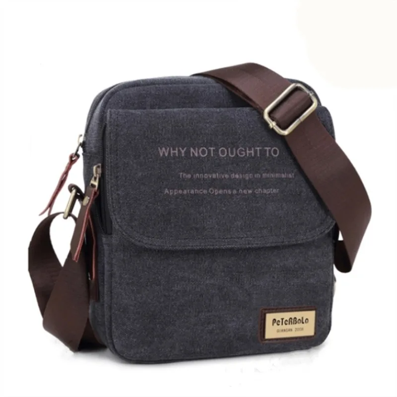 Shoulder Bags Trendy Small Letters Classic Bag Canvas Large Capacity Luggage Bag For Men Boy Single Shoulder Crossbody Bag