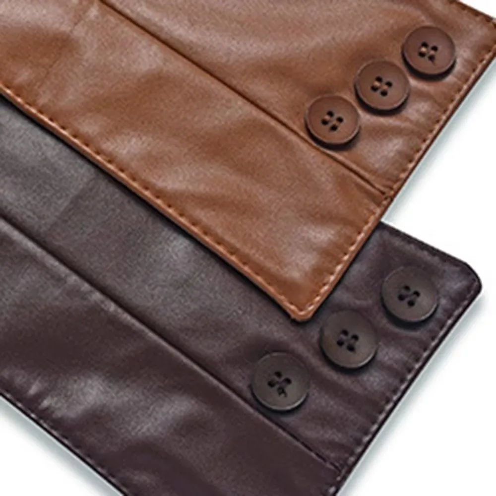 

Готический тканевый корсет из искусственной кожи на пуговицах, широкий пояс для девочек, однотонный широкий пояс для девочек