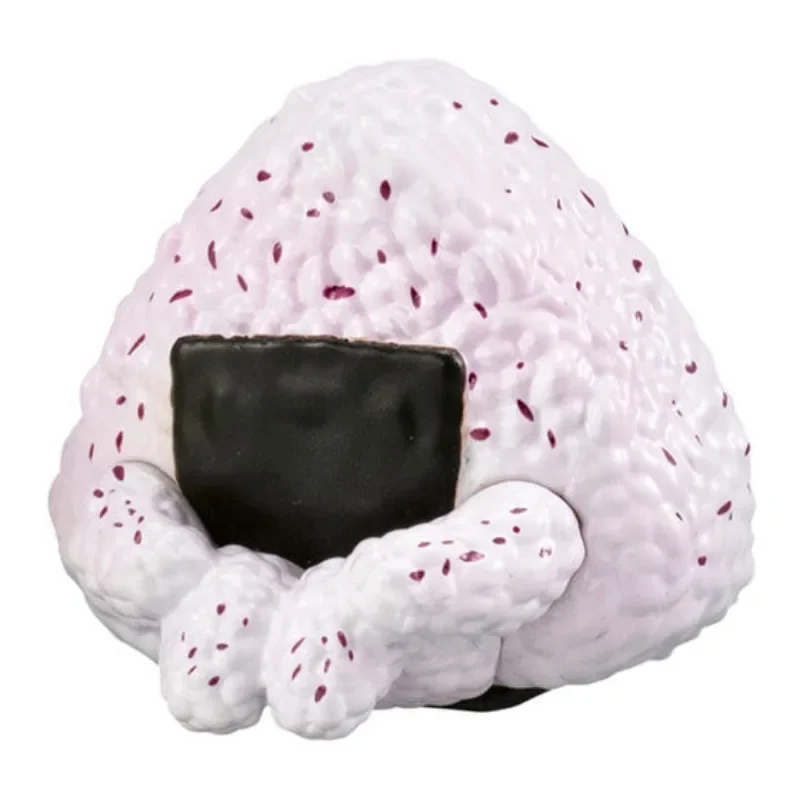 Origineel capsulespeelgoed kawaii Machiboke bento case deel 3. Rode shiso rijstbal Wiener Ch soi Rolls Jelly zitfiguren gasha