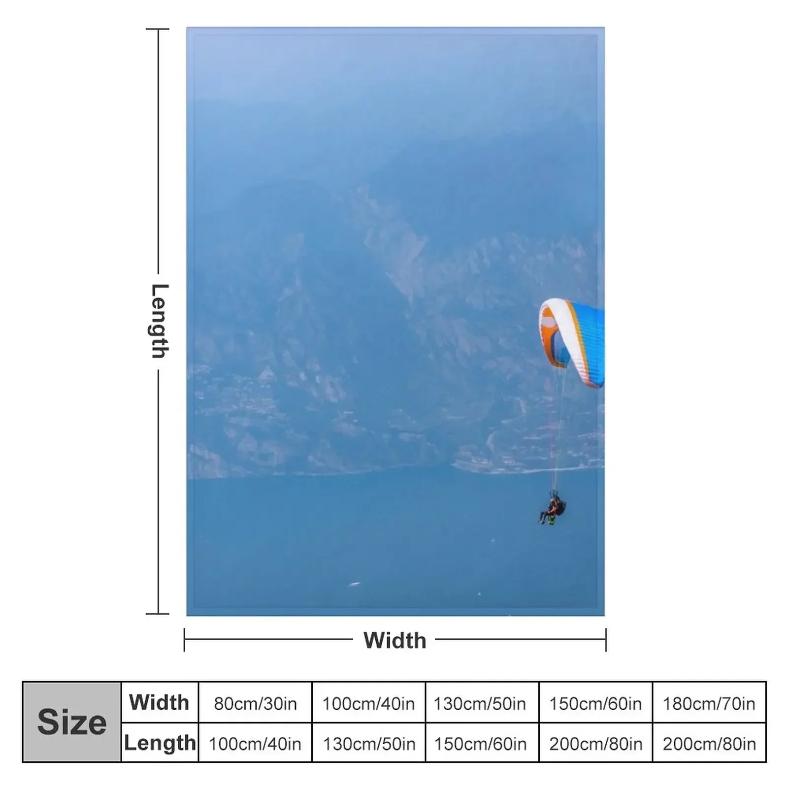 paragliding on a foggy morning Throw Blanket Sleeping Bag bed plaid Personalized Gift Blankets