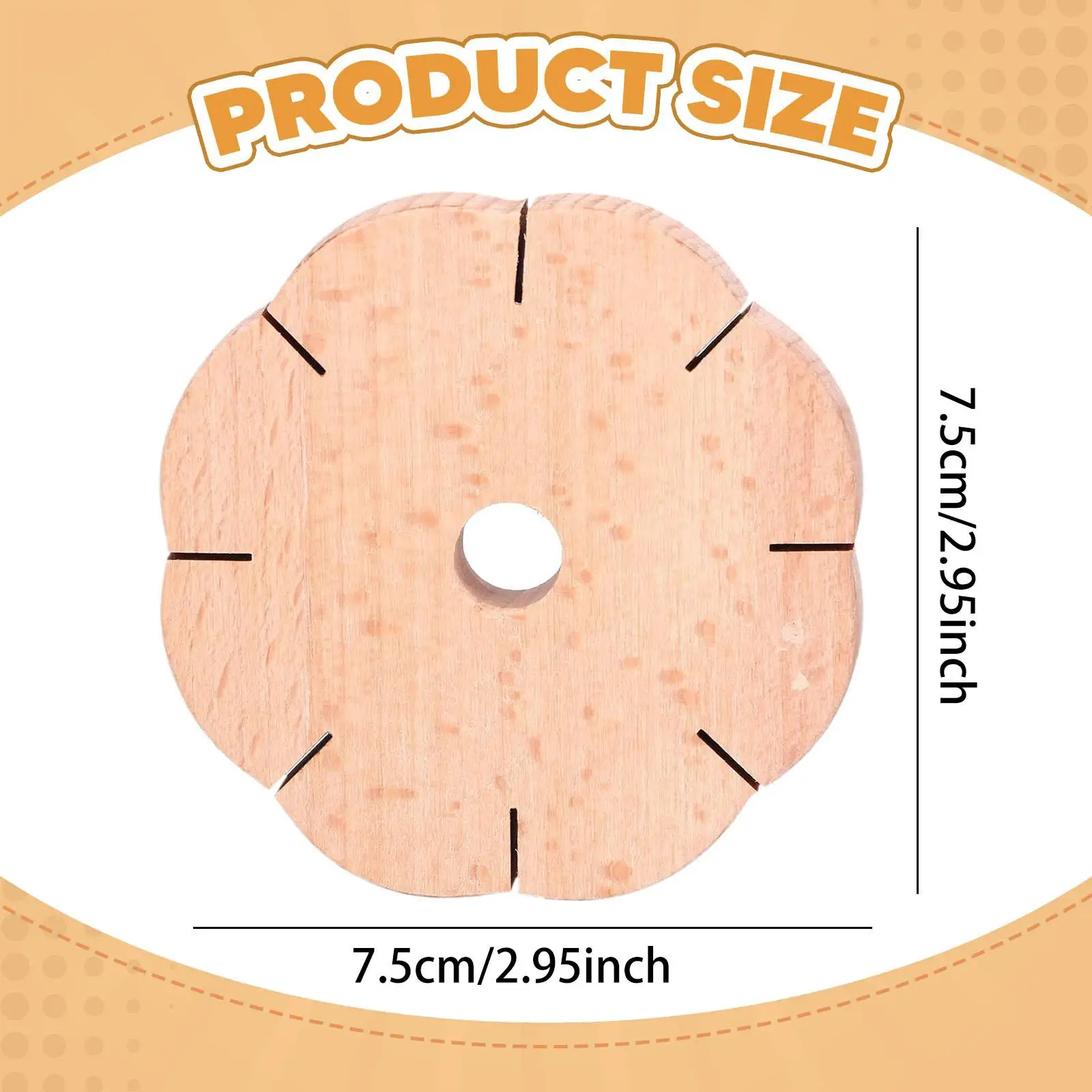 Wooden Round Kumihimo Disc 8 Slot Braiding Loom Beading Plate for DIY Bracelet and Anklet Jewelry Craft view 6