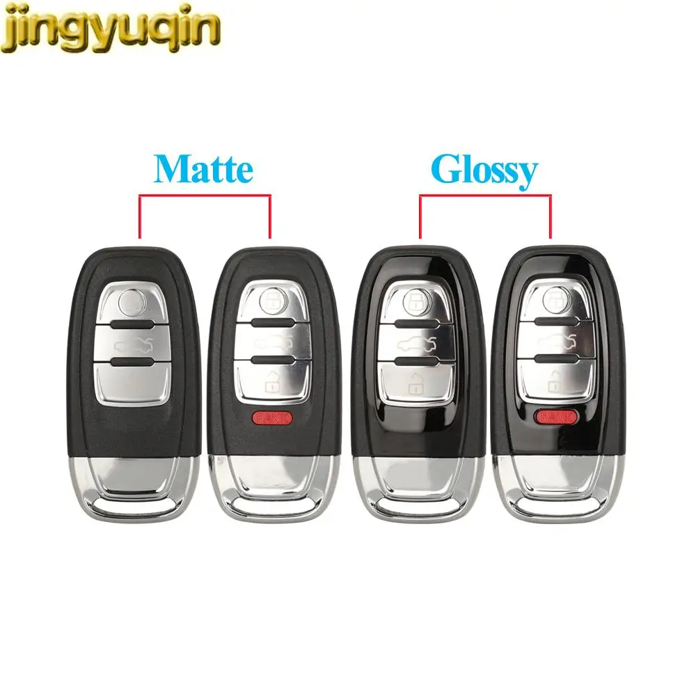 

Jingyuqin Remote Car Key Case Shell For Audi A4l A3 A4 A5 A6 A8 Quattro Q5 Q7 A6 A8 3/4 Buttons Key Fob Replacement