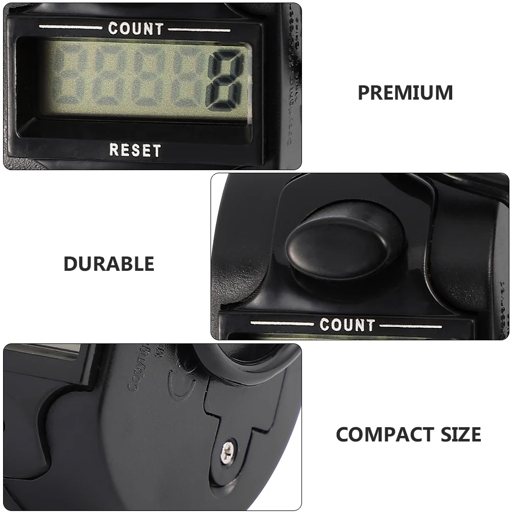 2 Pcs Pedometer Manual Counter Number Hand Held Tally Clicker Sports Supplies Mechanical Digital Gadget Electronic Counters