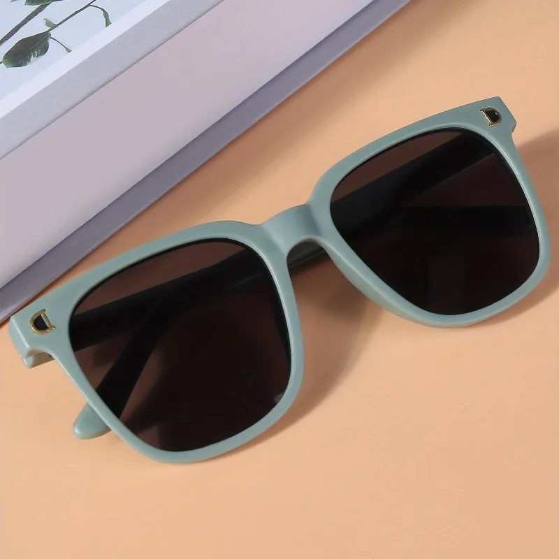 Youth Half Frame Protective Glasses Trendy Mix and Match Color Frame Lightweight and Durable Glasses Outdoor Daily Accessories