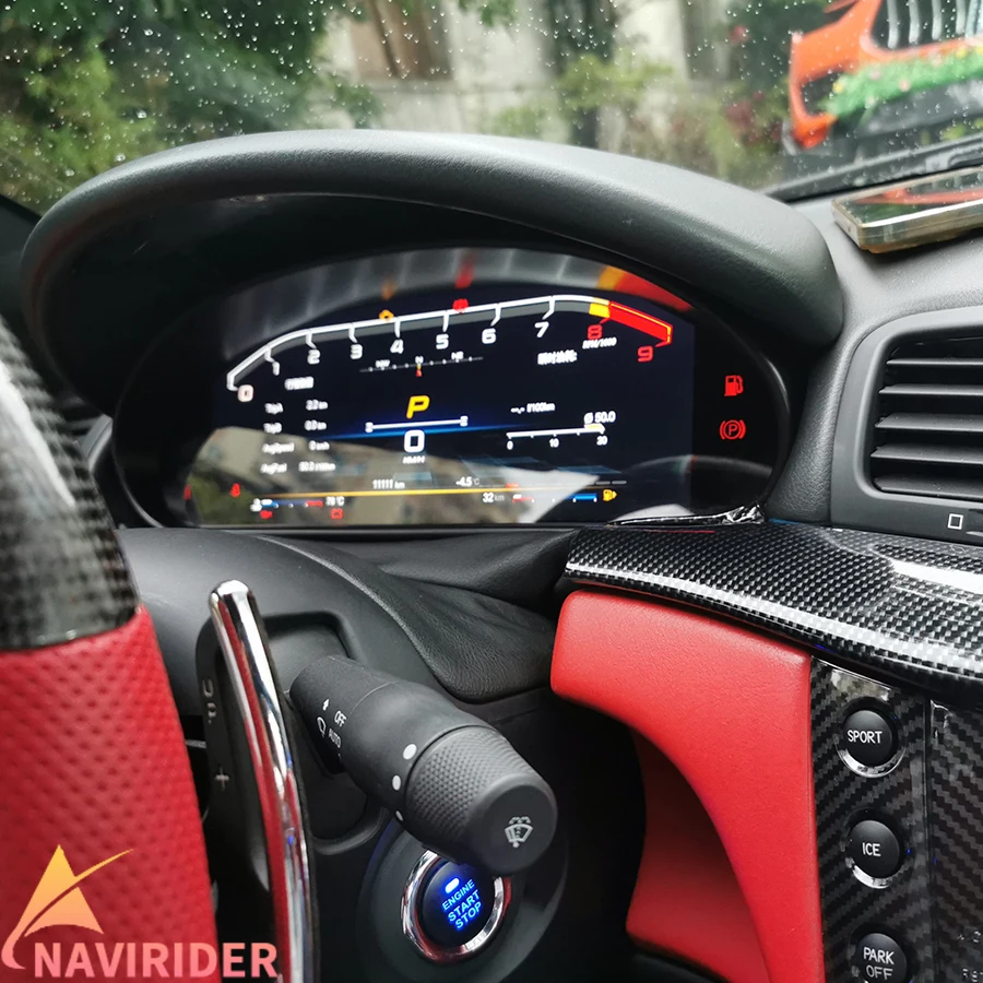 12.3'' Cluster Multiple Colorful UI High Definition For Maserati GT GC 2007-2017 Speedometer Cluster Upgrade Car LCD Instrument