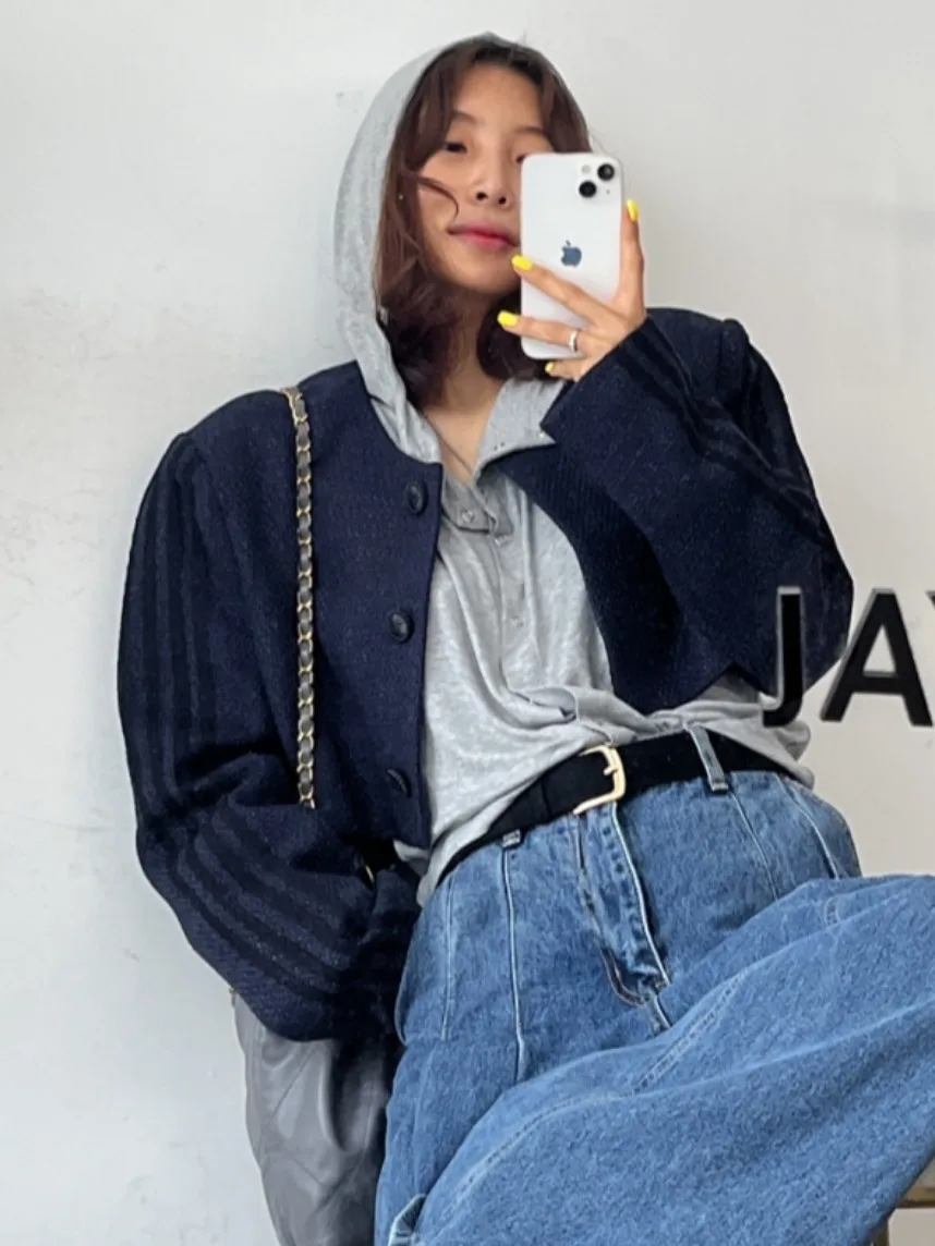 

Spring Autumn ort Casual Sle Women's Outerwear 2024 New Faion Korean Version Ladylike Top Quali Chinese Made