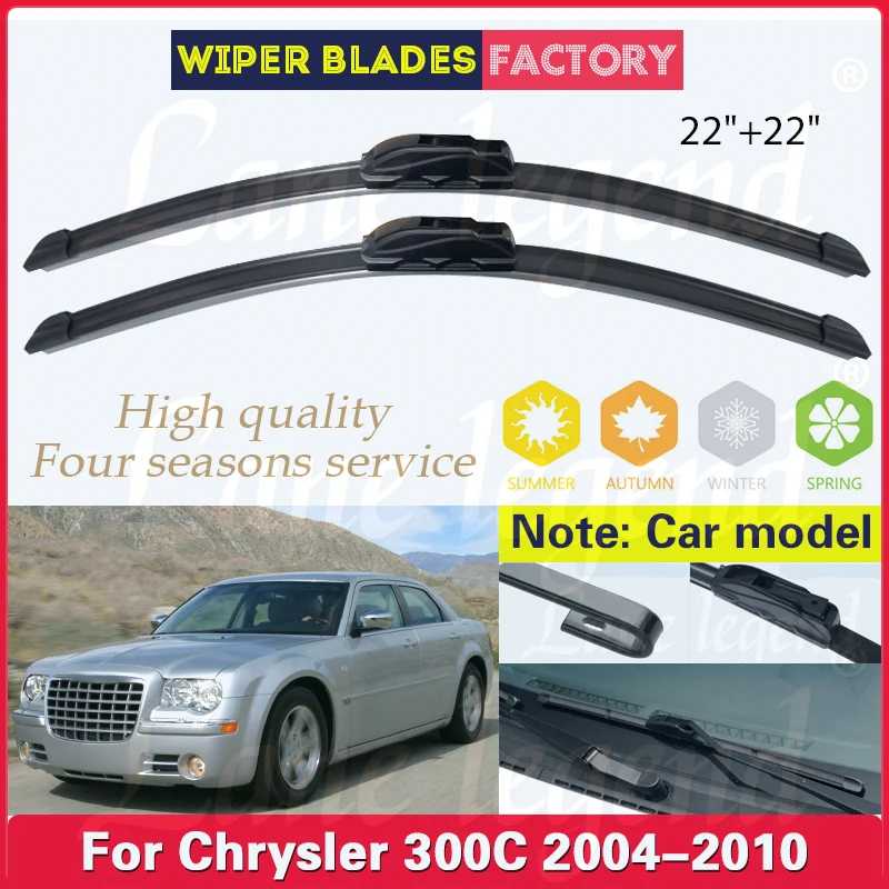 

Car Front Wiper Blade For Chrysler 300C 2004 - 2010 Auto Windscreen Windshield Wipers Window Wash Fit U Hook Arms 2009 22"+22"