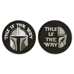 1pc/2pc This is The Way Full/Half Helmet Art Patch Embroidered Hook and Loop for Hats, Bags, Jackets