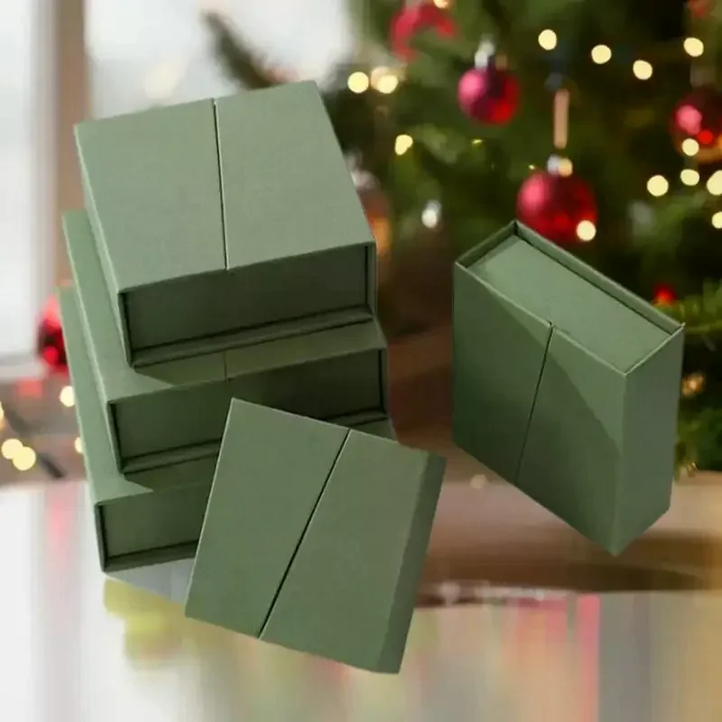 

Folio флип коробка для упаковки ювелирных изделий серьги ожерелье кольцо органайзер для ювелирных изделий коробка толстая крафт-бумага шкатулка для драгоценностей