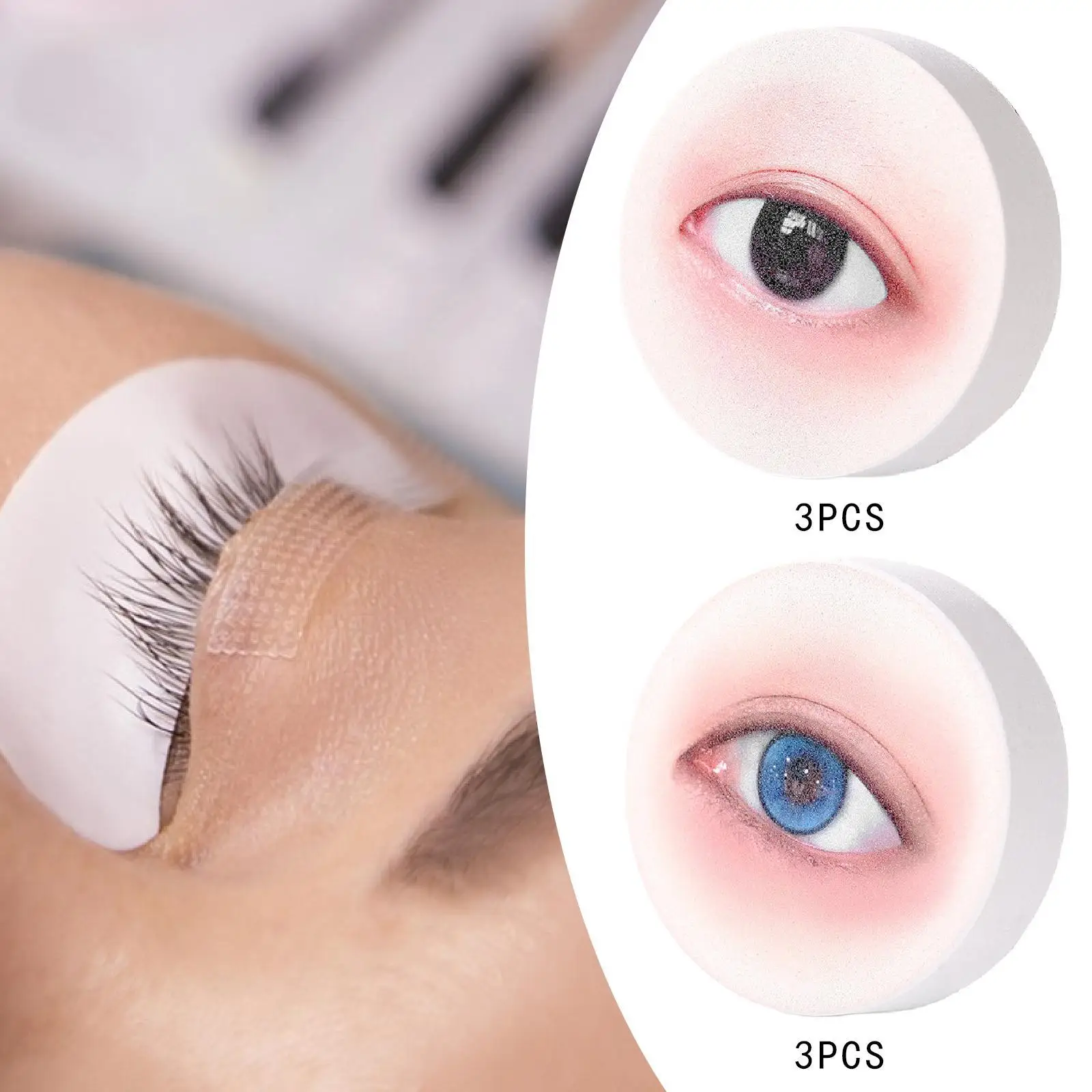 3 قطعة إسفنجة الرموش لممارسة مستحضرات التجميل ماكياج الإسفنج أدوات رمش المحمولة لاش رسم الخرائط الإسفنج لمستلزمات المواعدة المبتدئين