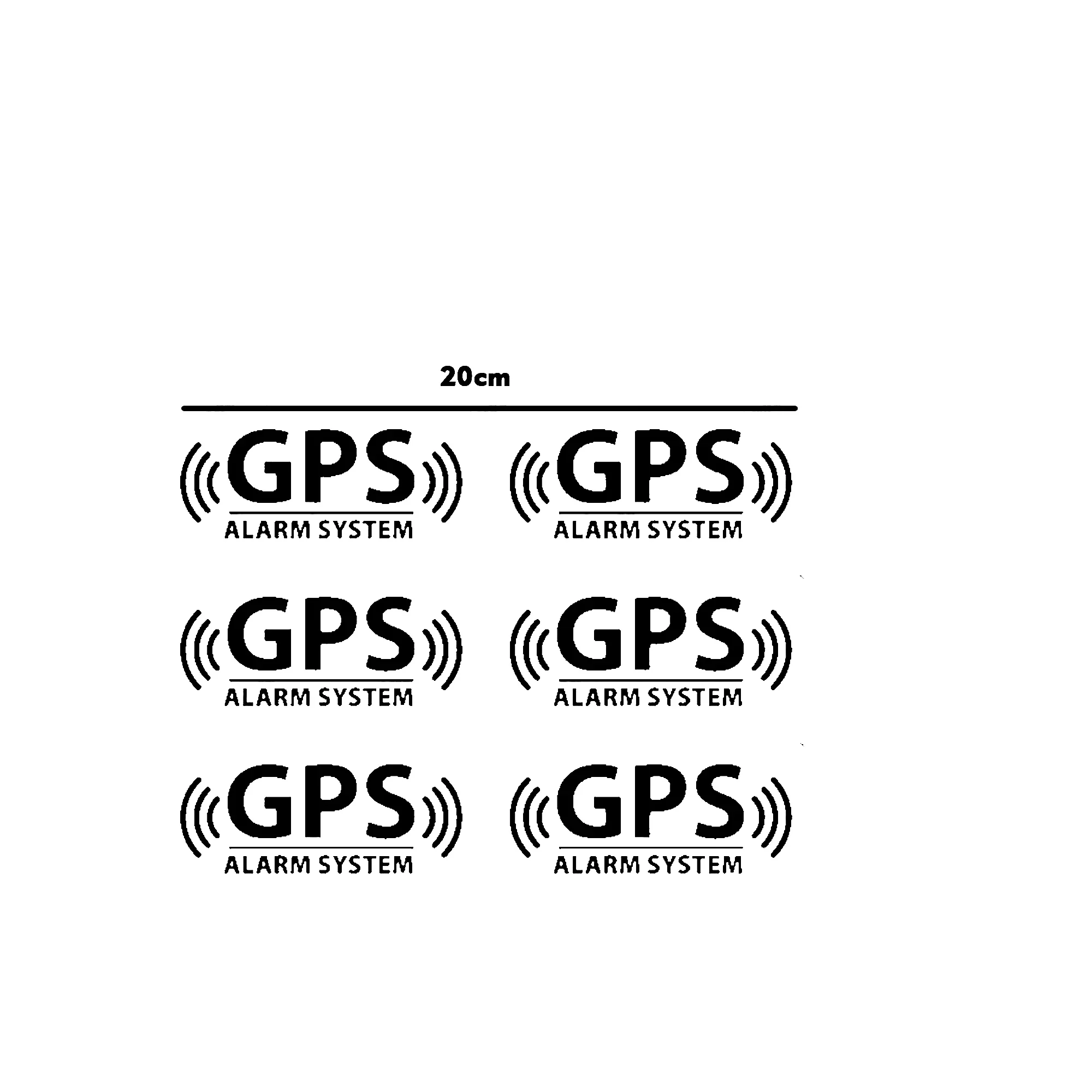 CTCMFashion GPS Alarm Safety Warning Vinyl Sticker 10cm, Waterproof PVC Decal, Monitoring Device Car Stripe Auto Exterior Decor