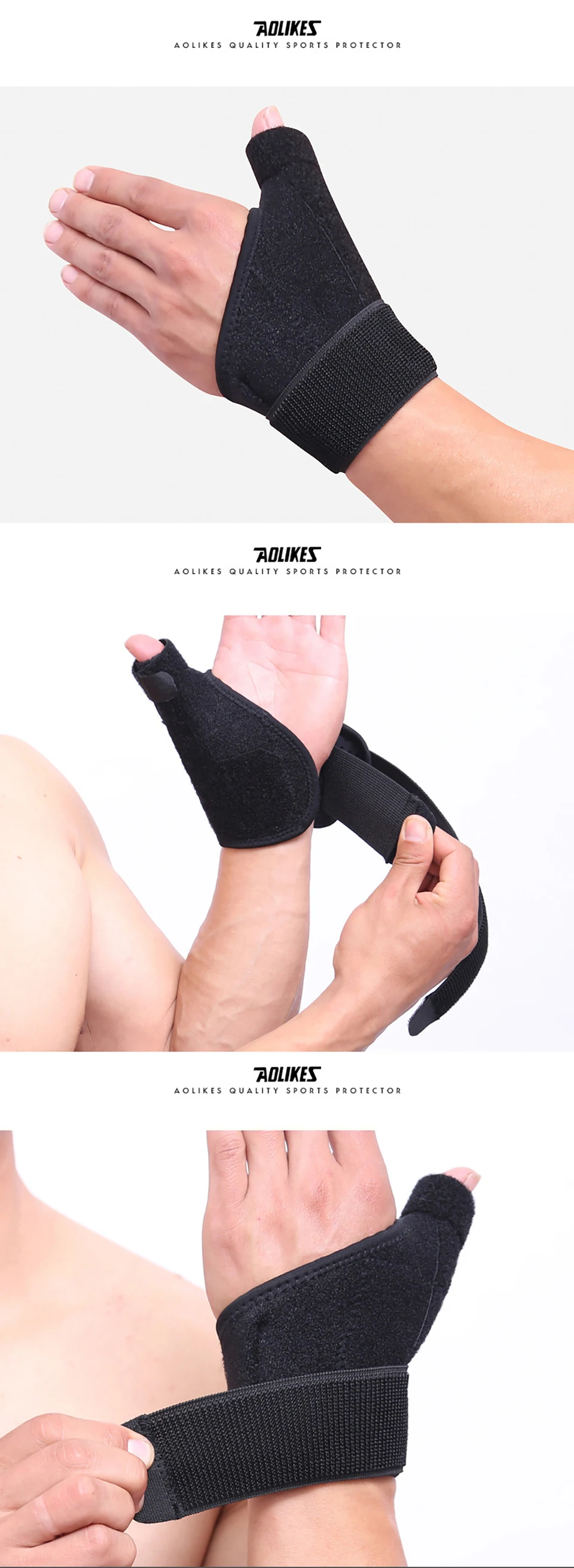Aolikes 1 Stück Handgelenks tütze Daumens tütze, Handgelenks tütze Daumen Spica Schiene, Handgelenk/Hände/Daumen Stabilisator gegen Verstauchungen, Arthritis – Detail 11