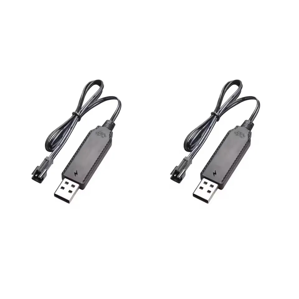 2/4 قطعة بطارية 3.7 فولت 800 مللي أمبير/كابل شحن USB/استخدام لأجزاء الكلب الروبوتية Y9 8WD RC