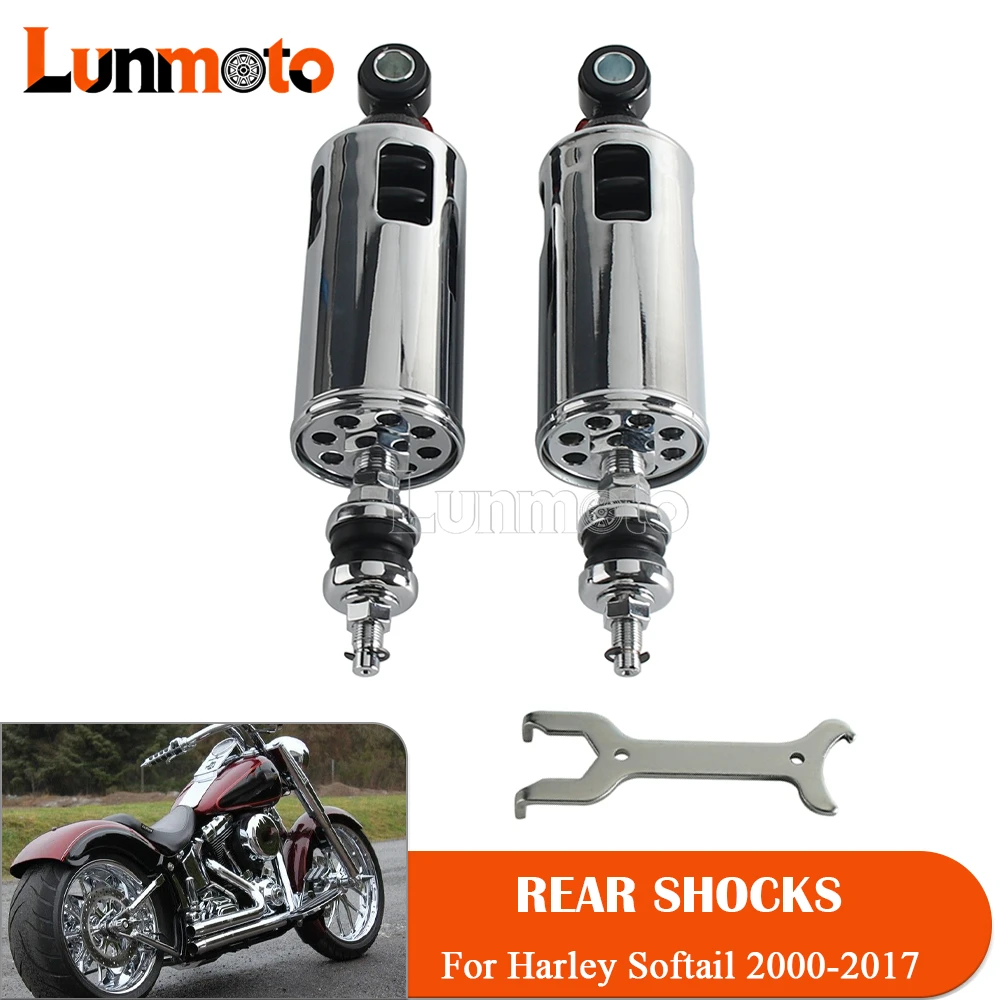 

Motorcycle Heavy Duty Rear Shocks Progressive Suspension For Harley Softail Breakout Heritage Deluxe FXSB FLST FLSTN/I 2000-2017