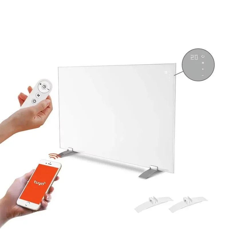 

Smart WiFi Heater with Touch Panel - 450W Free Stand Infrared Carbon Crystal Panel Heater