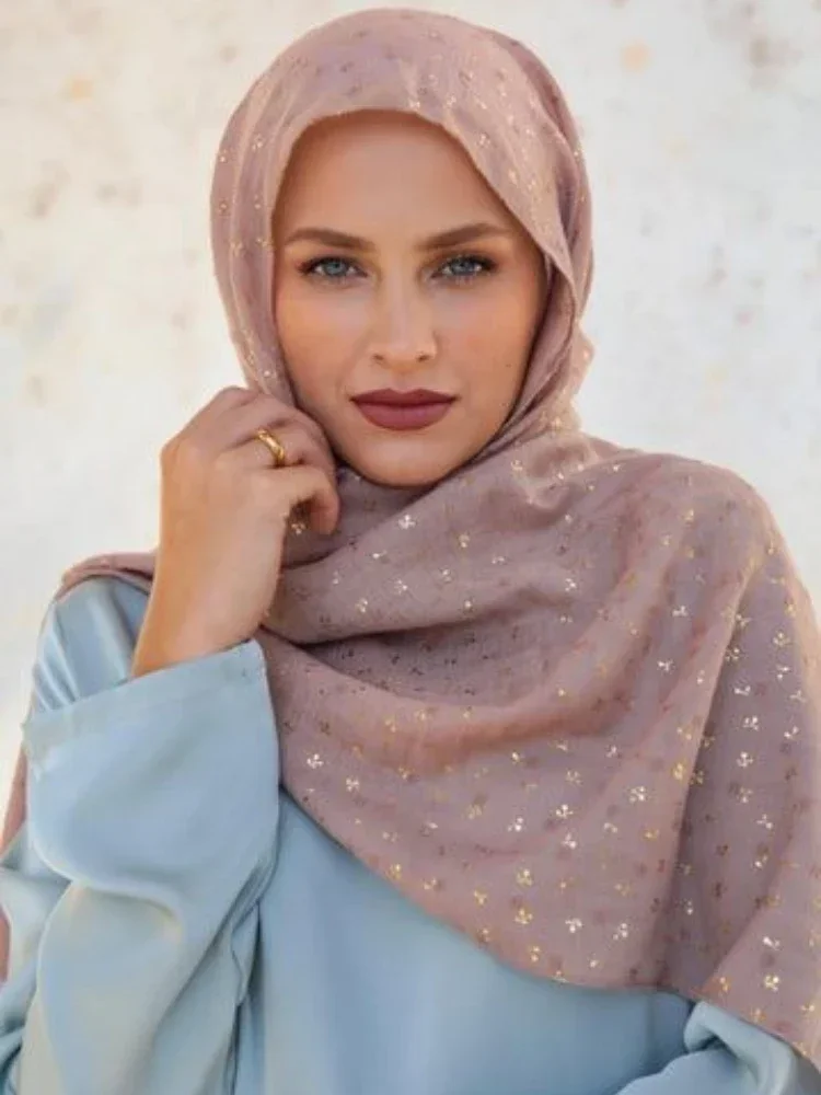 

Bronzing Cotton Hijab Scarf for Women Turban Scarves Shawl for Women Muslim Hijabs Foulard Femme Africaine Cotton Scarf Arabic