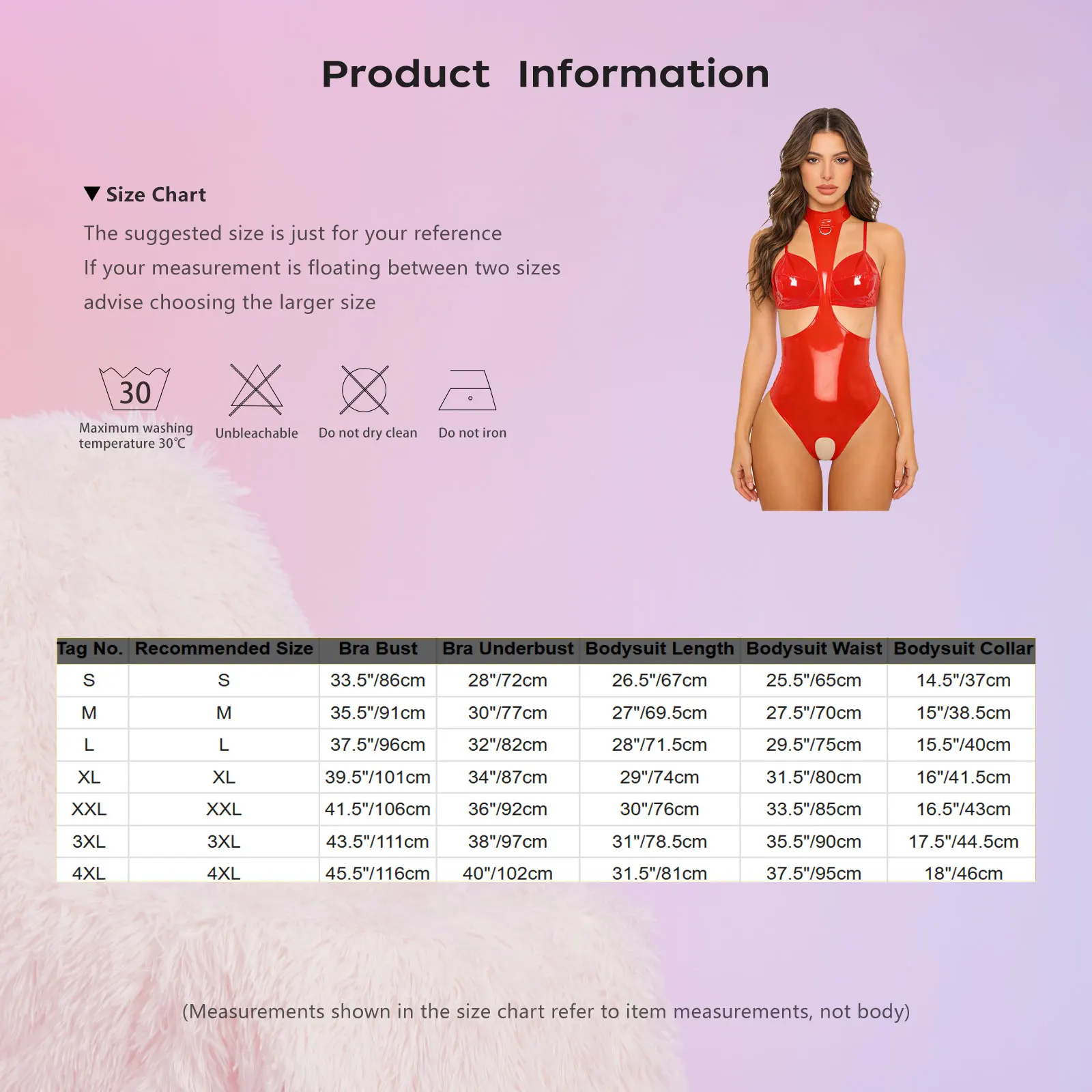 

Women Wet Look Faux Leather Lingerie Outfits 2pcs Wire-free Bra Top And Open Chest Crotchless Bodysuit Rave Dance Party Clubwear