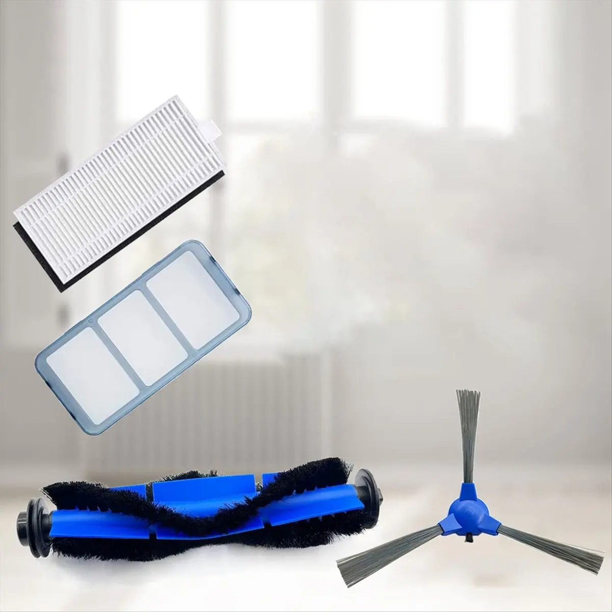 

Комплект для робота-пылесоса Robovac 11S 15T 15C 25C 30C: HEPA-фильтр, предфильтр, роликовая щетка, боковые щетки