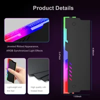 TUMMASTER Computer ARGB RAM Memory Heatsink Cooler with Thermal Conductive Pad for Desktop PC Memory DDR2/DDR3/DDR4/DDR5 6