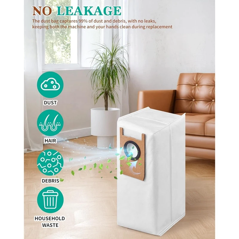 A44F-10PCS ฝุ่น HEPA Filter สําหรับ Eufy Omni S1 Pro หุ่นยนต์เครื่องดูดฝุ่นเปลี่ยนถุงเก็บฝุ่นล้างตัวกรอง