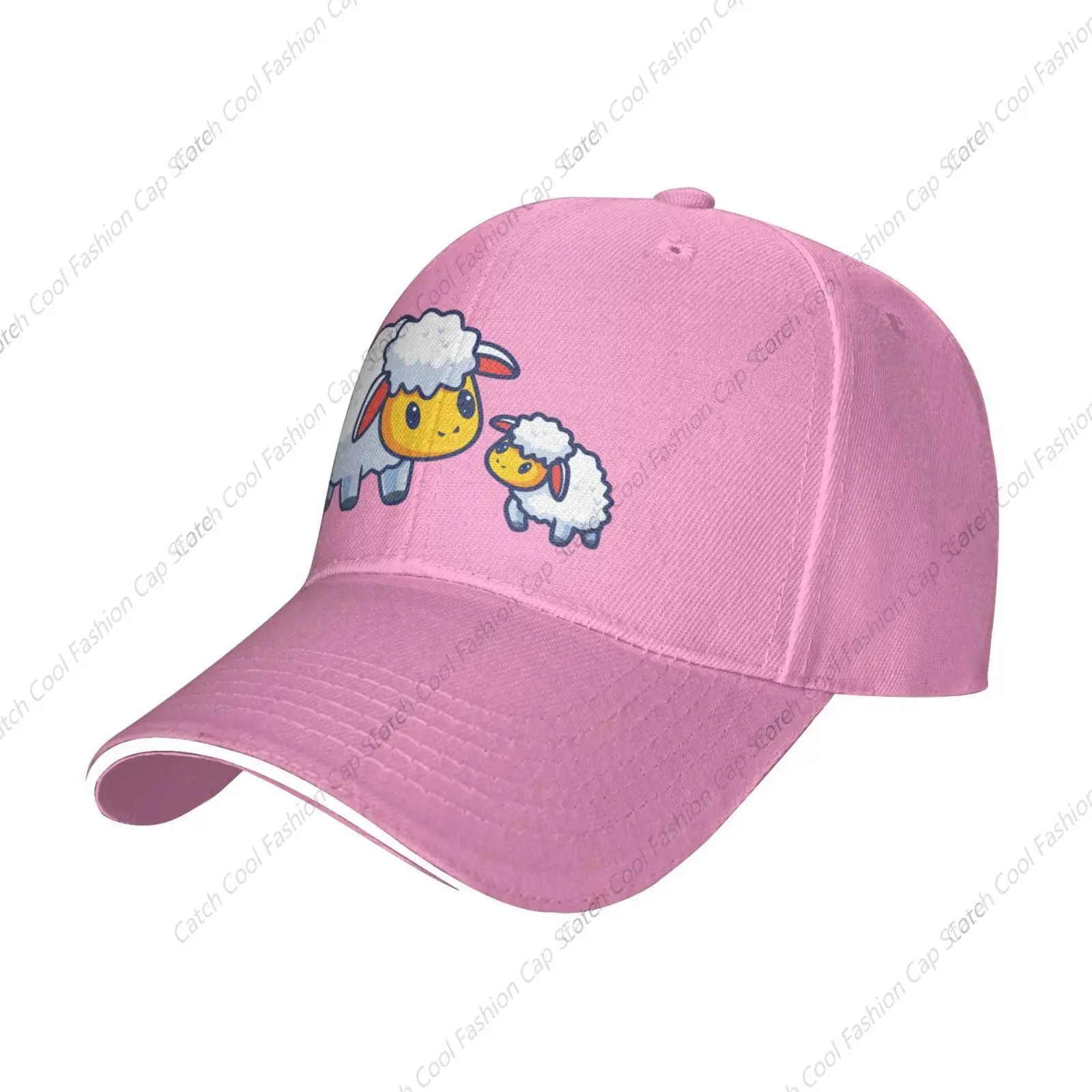 

Cute Little Sheep Baseball Cap Trucker Sandwich Duck Tongue Hat Adjustable Unisex Fashion Sports Outdoor Travel Daily