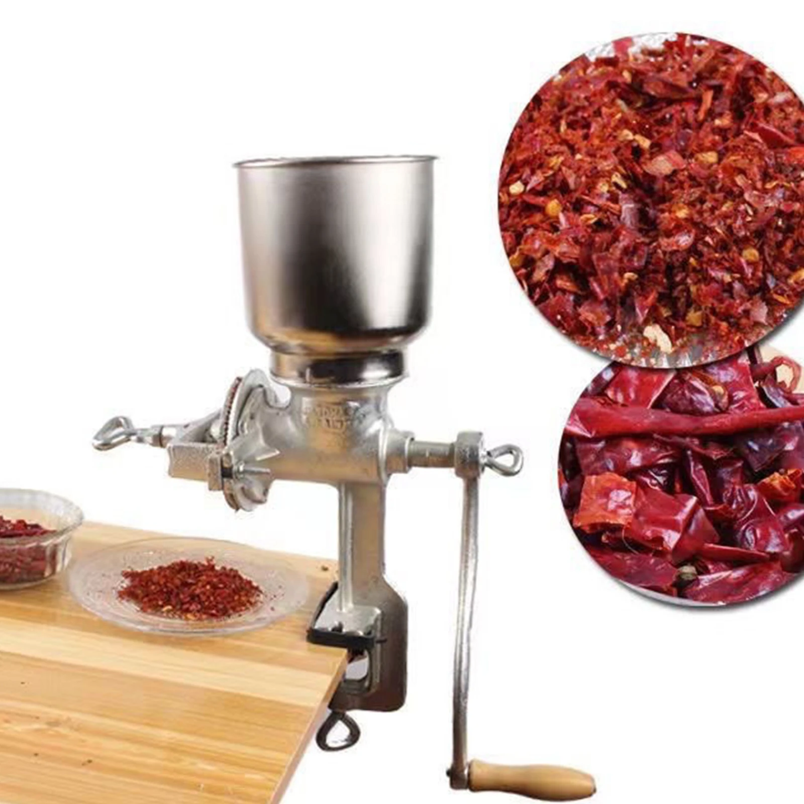 Heavy-Duty Manual Grain Grinder & Pulverizer For Corn, Rice, Coffee, Nuts, And Feed Pelletizing