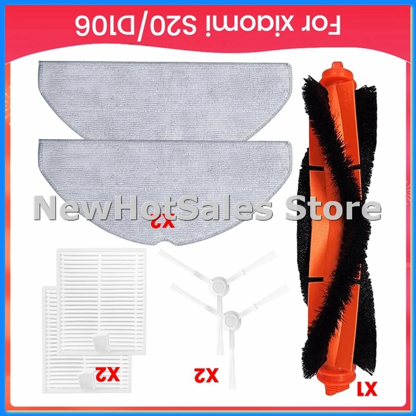 

Для робота-пылесоса S20/D106, детали, основная боковая щетка, HEPA-фильтр, ткань для швабры, комплект запасных частей, аксессуары-AT48