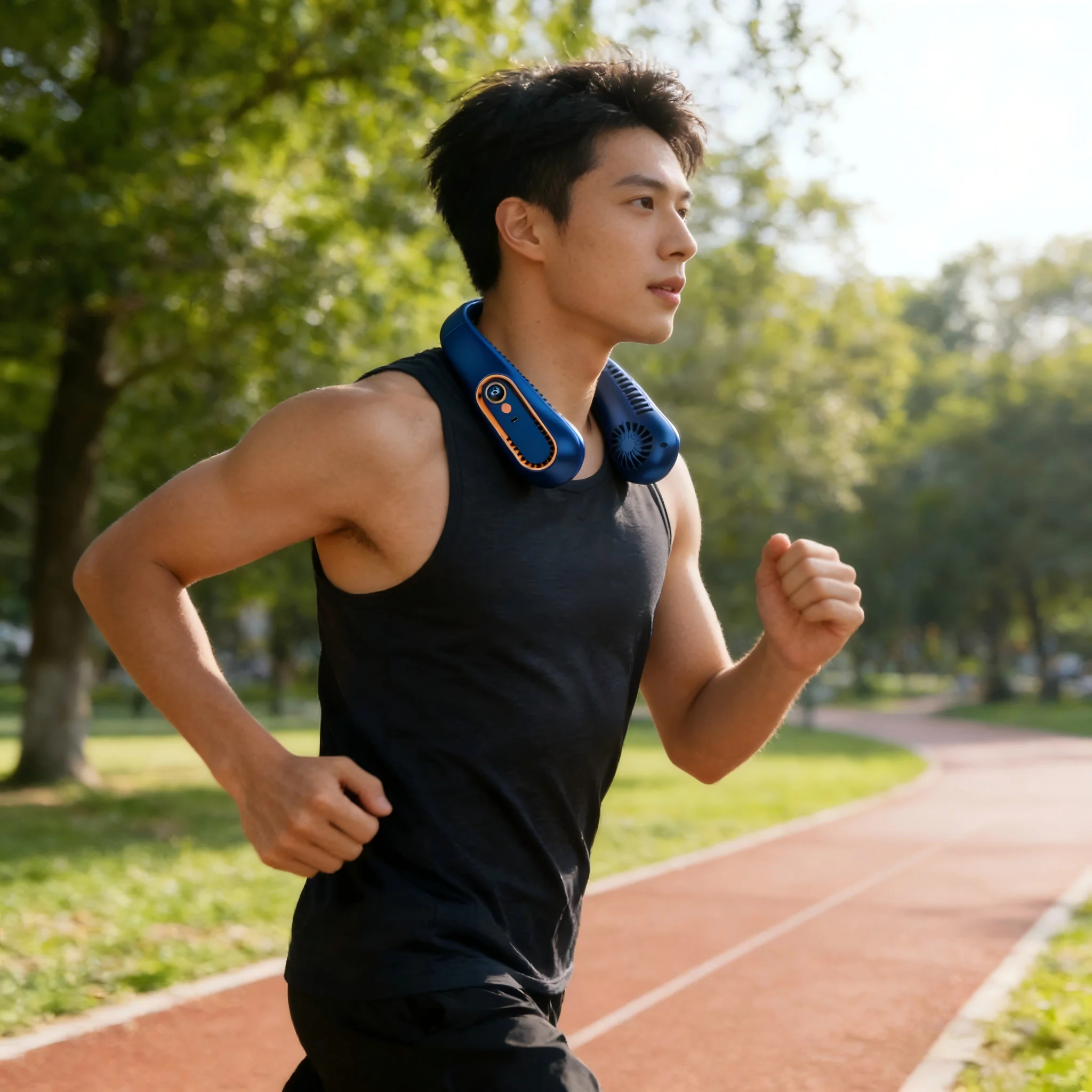 Neck-Hanging Fan, Portable USB Charging Model, Perfect for Outdoor Sports and Commuting in Summer