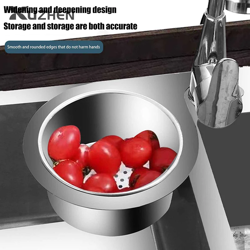 Swan Shape Filter Kitchen Tools Sink Drain Water Basket Multifunctional No Punching Stainless Steel Hanging Basket Storage Shelf