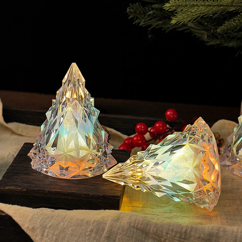 Iceberg Nightlight LED Electronic Candle Light Christmas Eve Crystal Atmosphere Lamp KTV Decor For Wedding Party Decoration