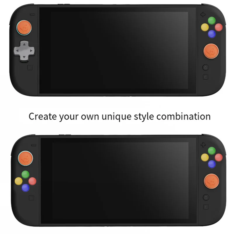 

AT82-для коммутатора 2, крышка кнопки D-Pad + крышка джойстика, нескользящие силиконовые колпачки для большого пальца