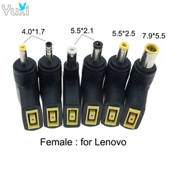 YuXi DC 4.0*1.7 5.5*2.1 5.5*2.5 7.9*5.5mm Male to Square Plug Female Power Charger Adapter Converter for Lenovo Laptop Thinkpad