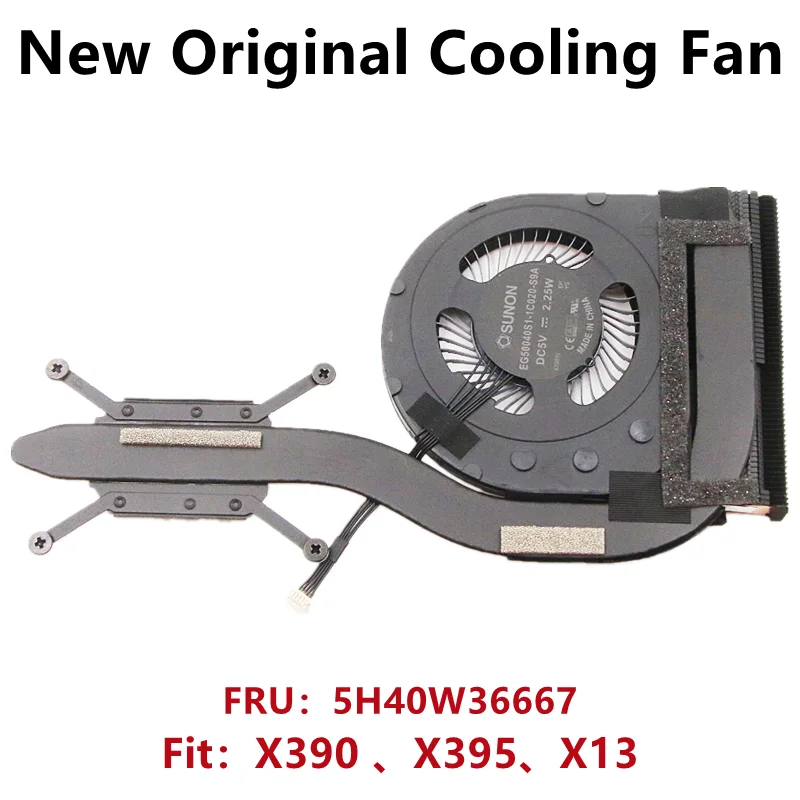 New Original For Laptop Lenovo Thinkpad X390 X395 X13 CPU Cooling Fan Heatsink Radiator Cooler 5H40W36667