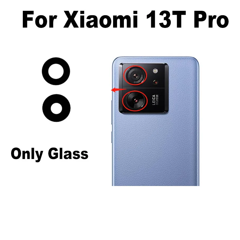 1PCS For Xiaomi 13T / 13T Pro 5G Back Camera Lens Glass Rear Cover With Frame Cover Holder Replacement