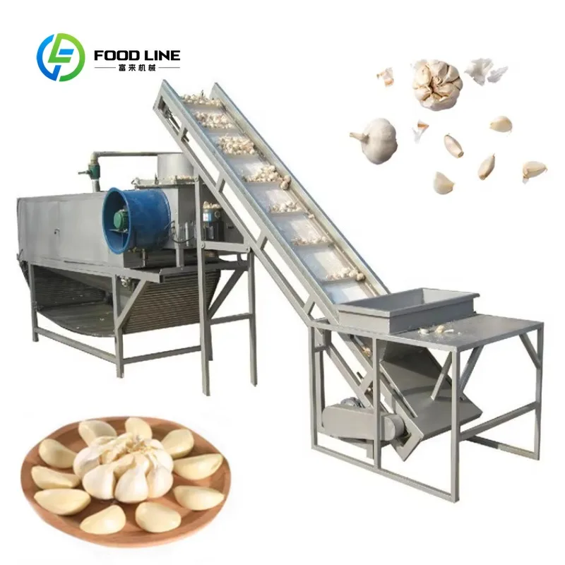 Customized Food Industry Automatic Garlic Processing Machines Garlic Cleaning Breaking Peeling Sorting Processing Line