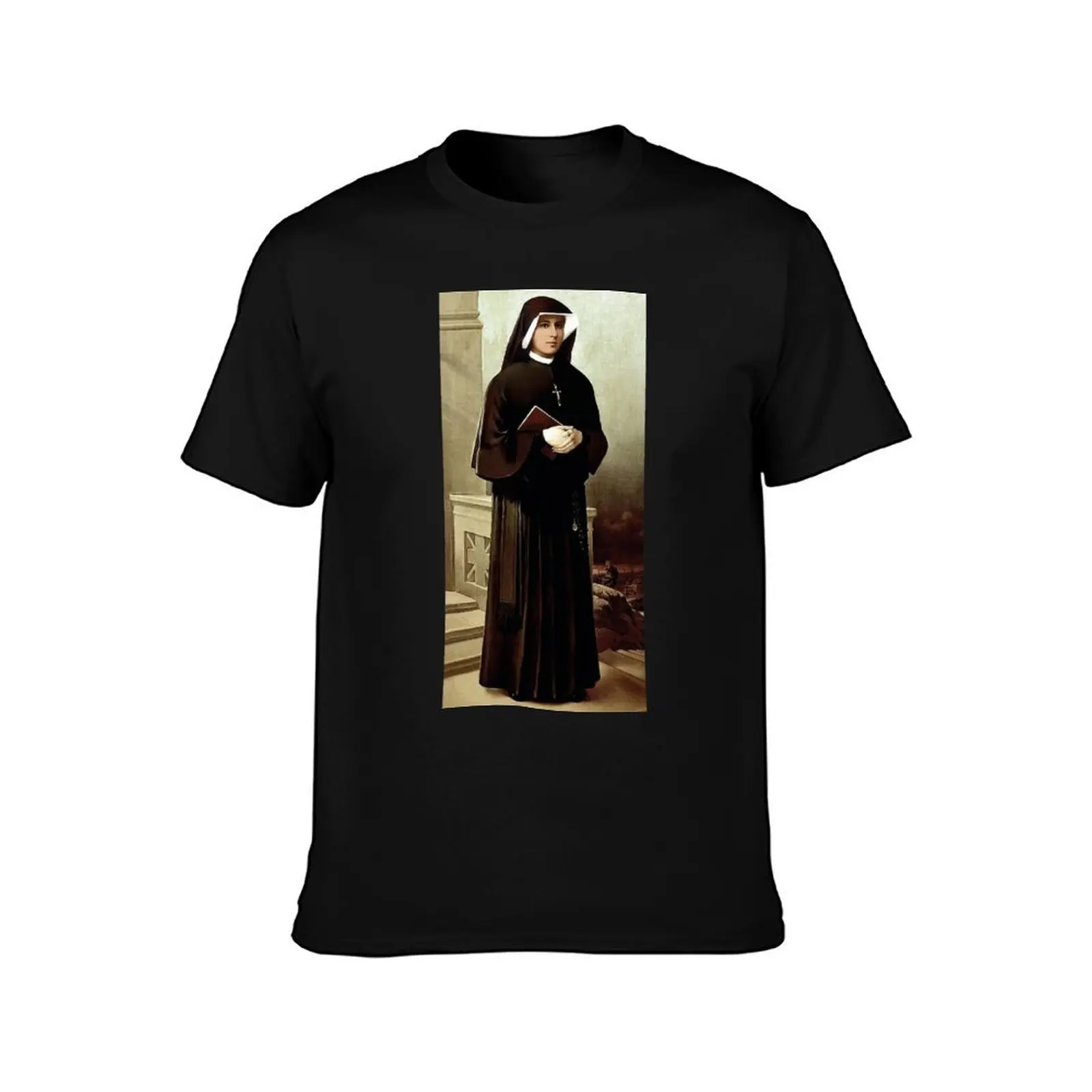 Saint Maria Faustina Kowalska T-Shirt Plus Size Workout Short Sleeve Top T-Shirt